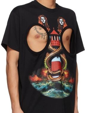BURBERRY MERMAID CUT-OUT T-SHIRT